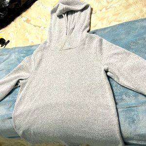 Loft soft gray hoodie sweater